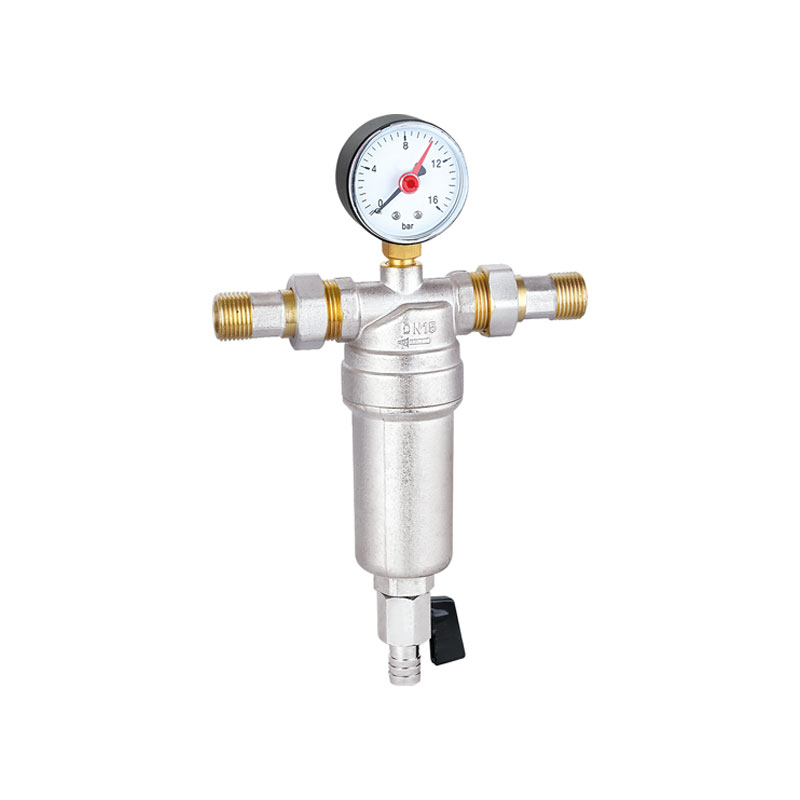 Messing fles water Filter met manometer voor koud water AMT-3021