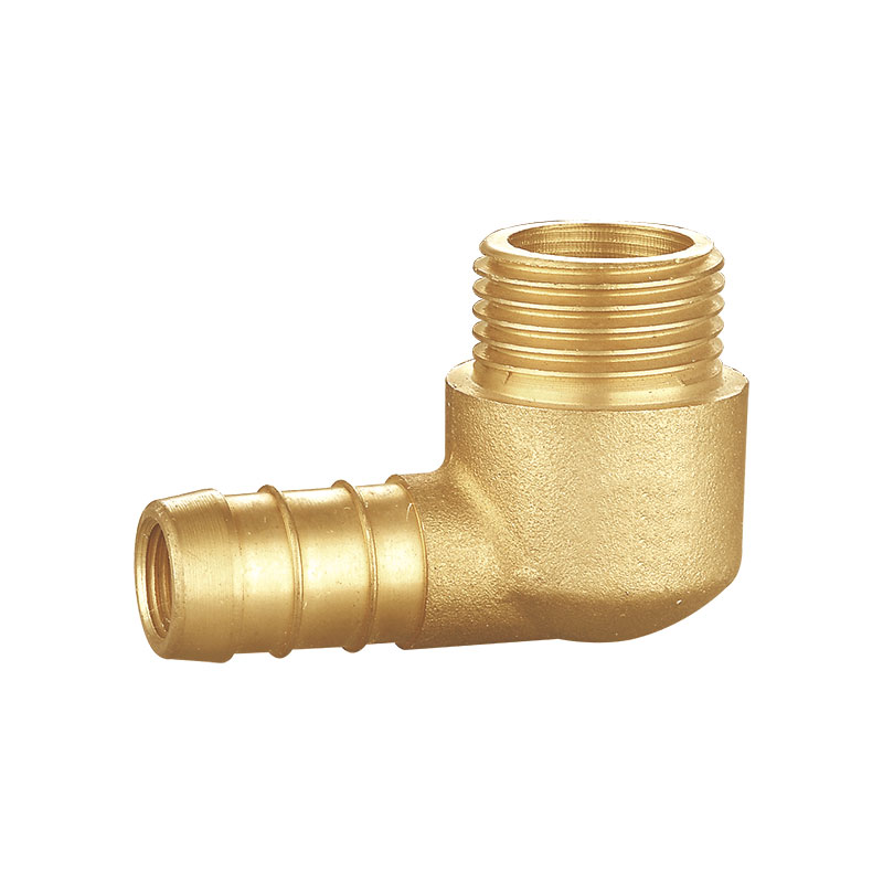 Messing mannelijke 90 graden elleboog pijp connector fitting AMT-9037
