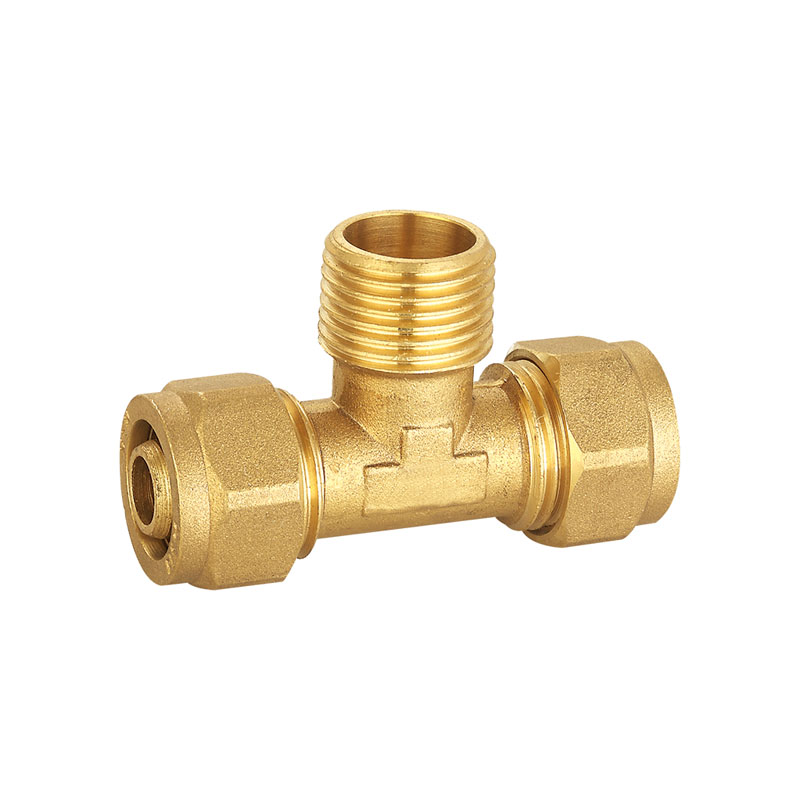 China leverancier messing buitendraad T-stuk messing fitting AMT-1307: