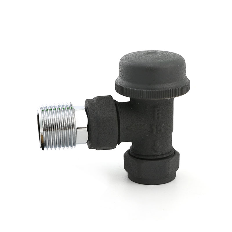 Hoektype zwarte radiatorkraan AMT-4032